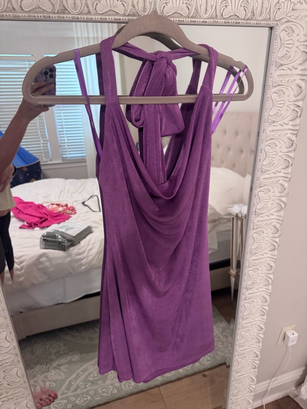 Hello Molly Violet Cowl Neck Mini Dress